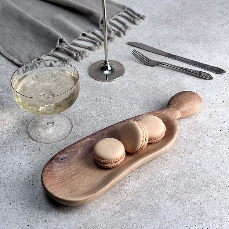 Zeep Naturals | Carya Collection Walnut Curved Serving & Presentation Board | Zeep Naturals brings you handcrafted soaps, organic cotton towels, and artisan kitchen essentials — all inspired by nature. Discover simple, sustainable living with products designed to soothe your senses and your home.