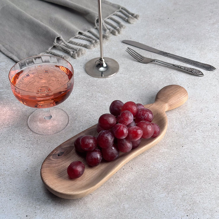 Zeep Naturals | Carya Collection Walnut Curved Serving & Presentation Board | Zeep Naturals brings you handcrafted soaps, organic cotton towels, and artisan kitchen essentials — all inspired by nature. Discover simple, sustainable living with products designed to soothe your senses and your home.