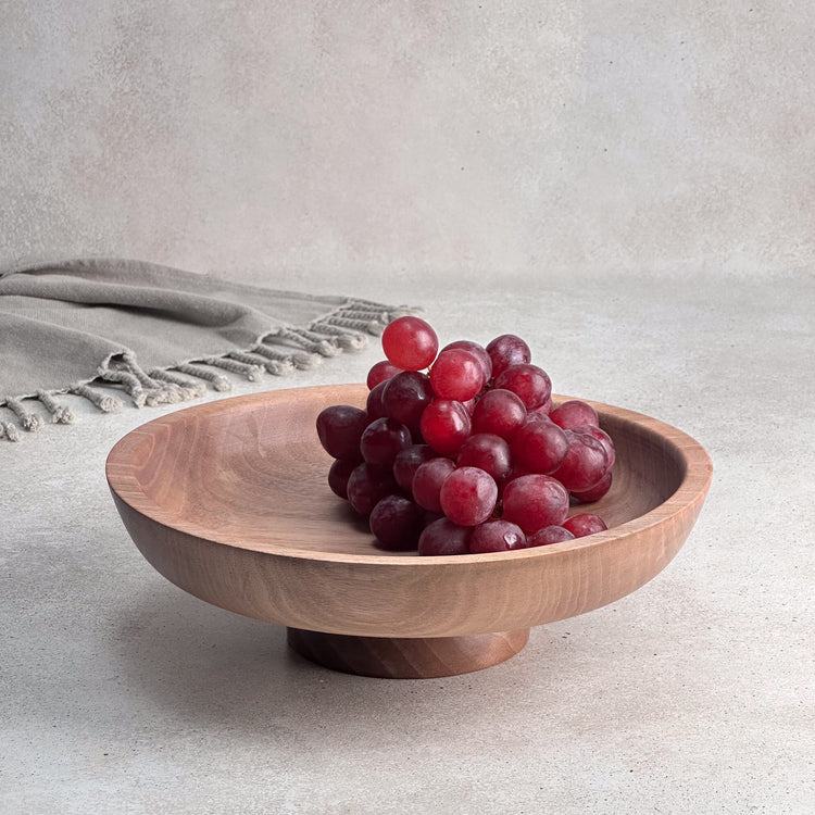 Zeep Naturals | Carya Collection Walnut Pedestal Bowl | Zeep Naturals brings you handcrafted soaps, organic cotton towels, and artisan kitchen essentials — all inspired by nature. Discover simple, sustainable living with products designed to soothe your senses and your home.