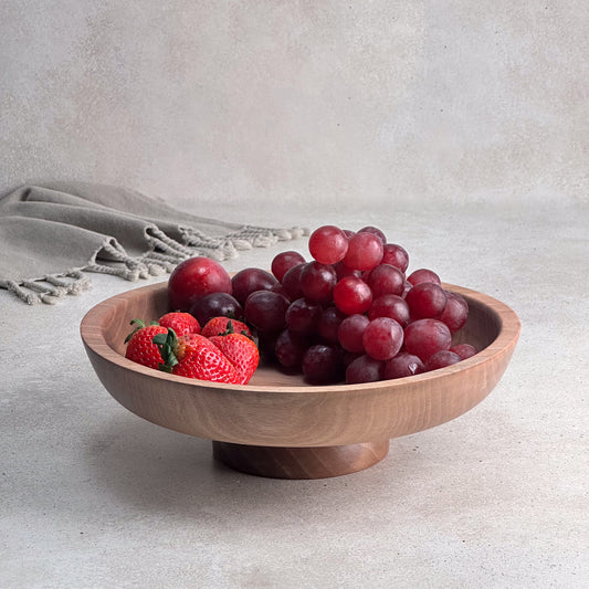 Zeep Naturals | Carya Collection Walnut Pedestal Bowl | Zeep Naturals brings you handcrafted soaps, organic cotton towels, and artisan kitchen essentials — all inspired by nature. Discover simple, sustainable living with products designed to soothe your senses and your home.