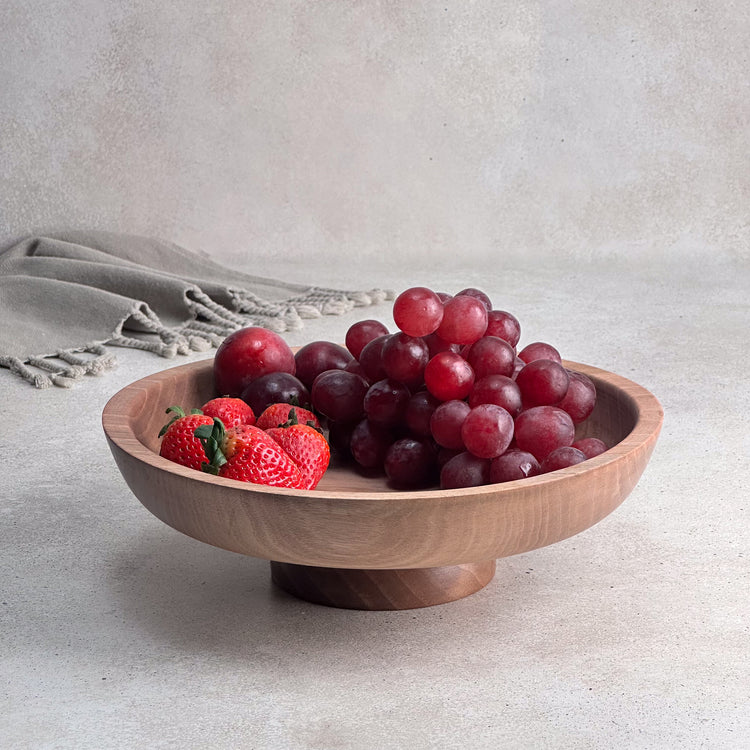 Zeep Naturals | Carya Collection Walnut Pedestal Bowl | Zeep Naturals brings you handcrafted soaps, organic cotton towels, and artisan kitchen essentials — all inspired by nature. Discover simple, sustainable living with products designed to soothe your senses and your home.