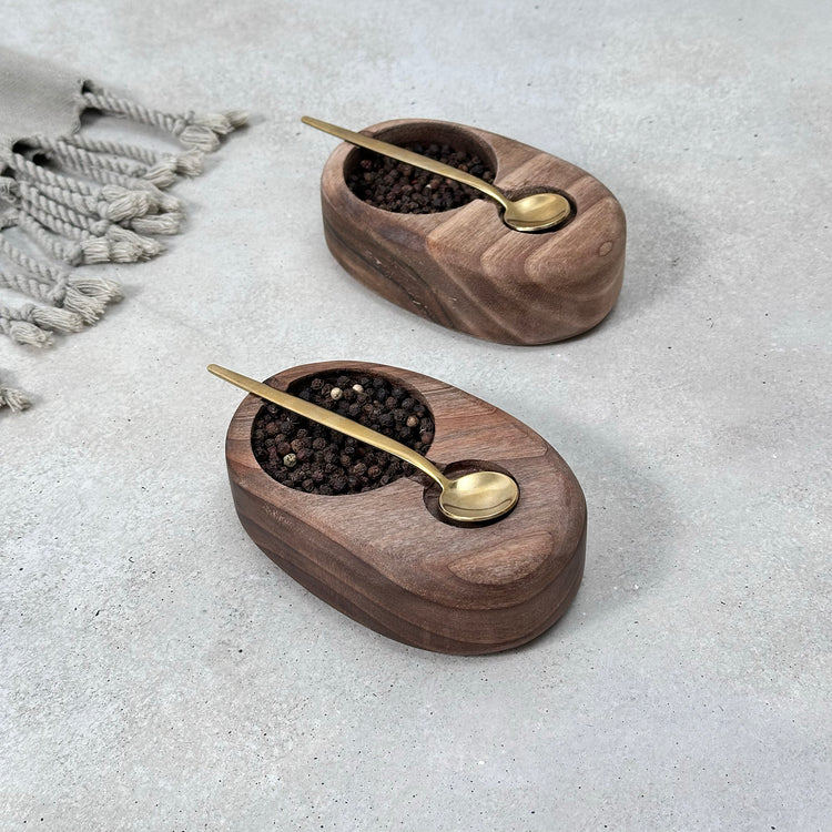 Zeep Naturals | Carya Collection Walnut Spice, Sugar & Salt Jar Set (4 Pieces) | Zeep Naturals brings you handcrafted soaps, organic cotton towels, and artisan kitchen essentials — all inspired by nature. Discover simple, sustainable living with products designed to soothe your senses and your home.