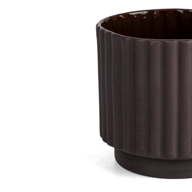 Zeep Naturals | Lydia Collection Modern Ribbed Espresso Cup | Zeep Naturals brings you handcrafted soaps, organic cotton towels, and artisan kitchen essentials — all inspired by nature. Discover simple, sustainable living with products designed to soothe your senses and your home.