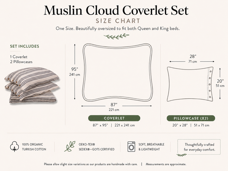 Zeep Naturals | Muslin Cloud Signature Coverlet Sets | Zeep Naturals brings you handcrafted soaps, organic cotton towels, and artisan kitchen essentials — all inspired by nature. Discover simple, sustainable living with products designed to soothe your senses and your home.