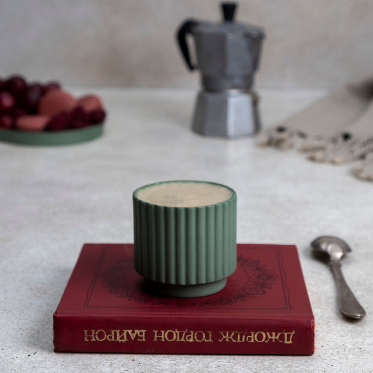 Zeep Naturals | Lydia Collection Modern Ribbed Espresso Cup | Zeep Naturals brings you handcrafted soaps, organic cotton towels, and artisan kitchen essentials — all inspired by nature. Discover simple, sustainable living with products designed to soothe your senses and your home.