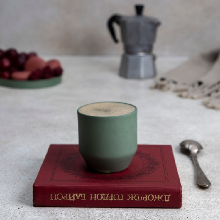 Zeep Naturals | Lydia Collection Modern Conic Espresso Cup | Zeep Naturals brings you handcrafted soaps, organic cotton towels, and artisan kitchen essentials — all inspired by nature. Discover simple, sustainable living with products designed to soothe your senses and your home.