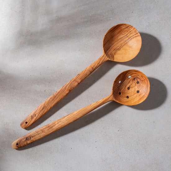 Zeep Naturals | Olive Wood Slotted Round Spoon | Zeep Naturals brings you handcrafted soaps, organic cotton towels, and artisan kitchen essentials — all inspired by nature. Discover simple, sustainable living with products designed to soothe your senses and your home.