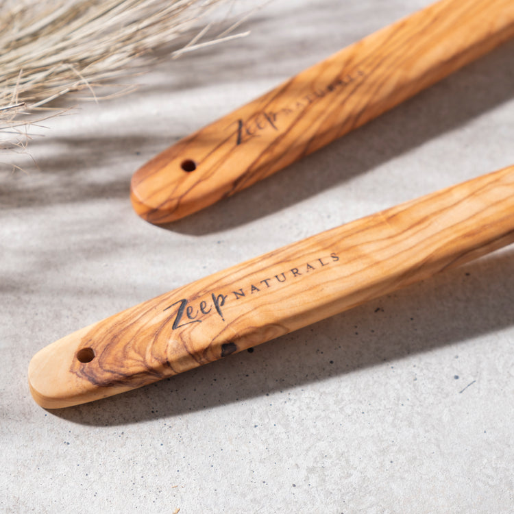 Zeep Naturals | Olive Wood Slotted Round Spoon | Zeep Naturals brings you handcrafted soaps, organic cotton towels, and artisan kitchen essentials — all inspired by nature. Discover simple, sustainable living with products designed to soothe your senses and your home.
