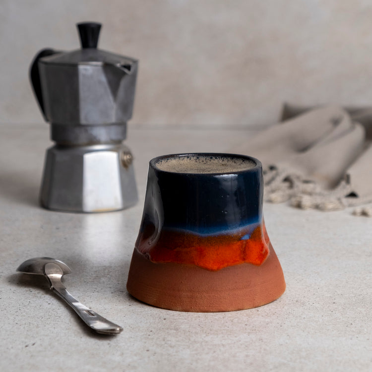 Zeep Naturals | Assos Collection Thumb Pressed Coffee/Tea Cup | Zeep Naturals brings you handcrafted soaps, organic cotton towels, and artisan kitchen essentials — all inspired by nature. Discover simple, sustainable living with products designed to soothe your senses and your home.