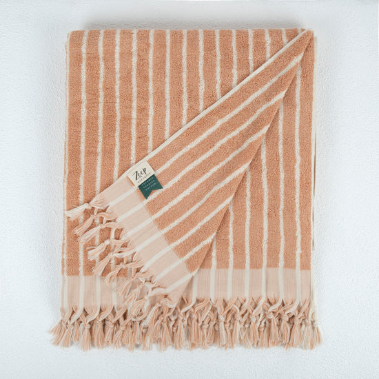 Zeep Naturals | Aegean Collection Striped Bath Towel | Zeep Naturals brings you handcrafted soaps, organic cotton towels, and artisan kitchen essentials — all inspired by nature. Discover simple, sustainable living with products designed to soothe your senses and your home.