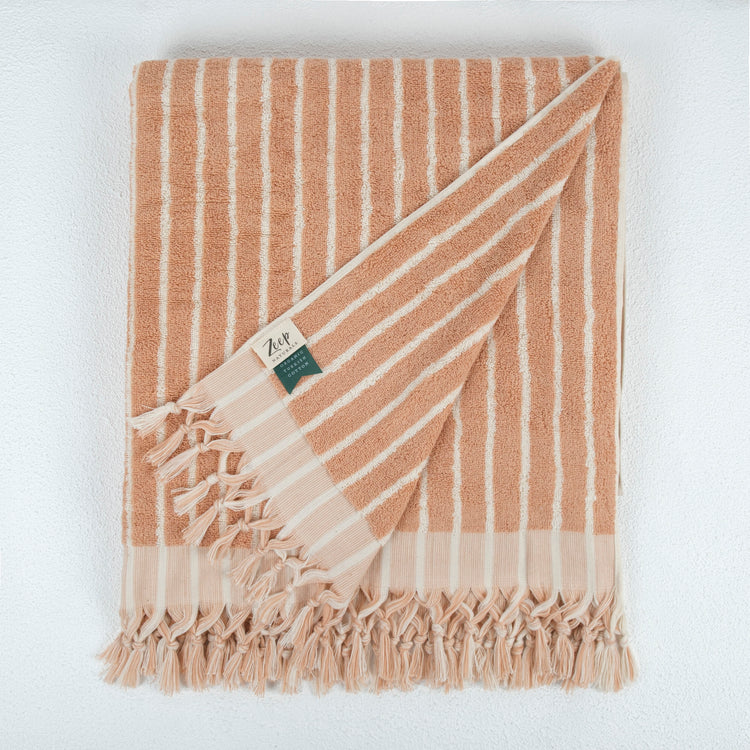 Zeep Naturals | Aegean Collection Striped Bath Towel | Zeep Naturals brings you handcrafted soaps, organic cotton towels, and artisan kitchen essentials — all inspired by nature. Discover simple, sustainable living with products designed to soothe your senses and your home.
