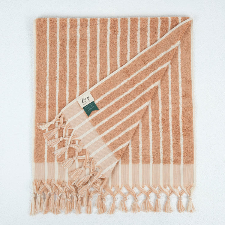 Zeep Naturals | Aegean Collection Striped Hand Towel | Zeep Naturals brings you handcrafted soaps, organic cotton towels, and artisan kitchen essentials — all inspired by nature. Discover simple, sustainable living with products designed to soothe your senses and your home.