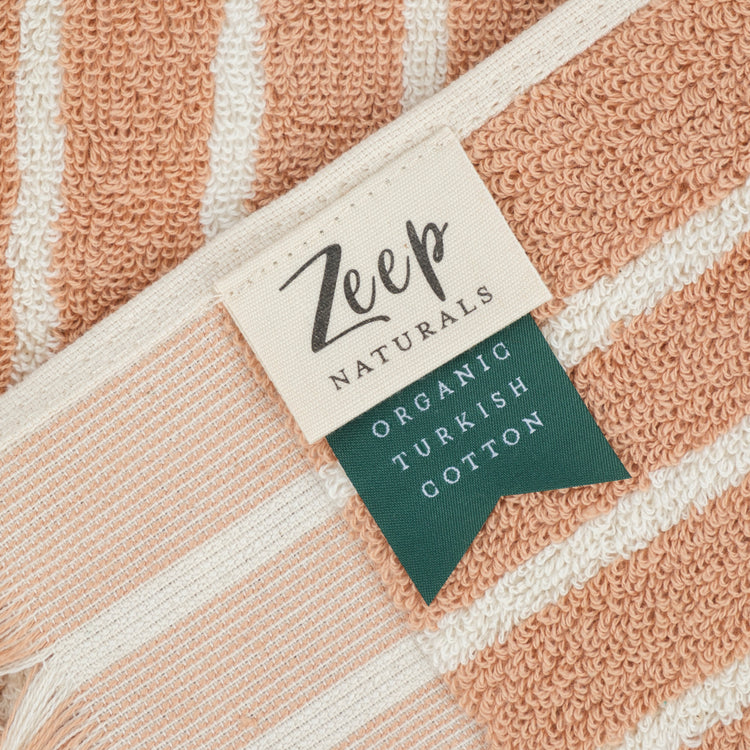 Zeep Naturals | Aegean Collection Striped Hand Towel | Zeep Naturals brings you handcrafted soaps, organic cotton towels, and artisan kitchen essentials — all inspired by nature. Discover simple, sustainable living with products designed to soothe your senses and your home.