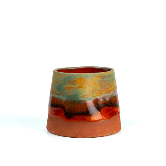 Zeep Naturals | Assos Collection Thumb Pressed Coffee/Tea Cup Sunrise | Zeep Naturals brings you handcrafted soaps, organic cotton towels, and artisan kitchen essentials — all inspired by nature. Discover simple, sustainable living with products designed to soothe your senses and your home.