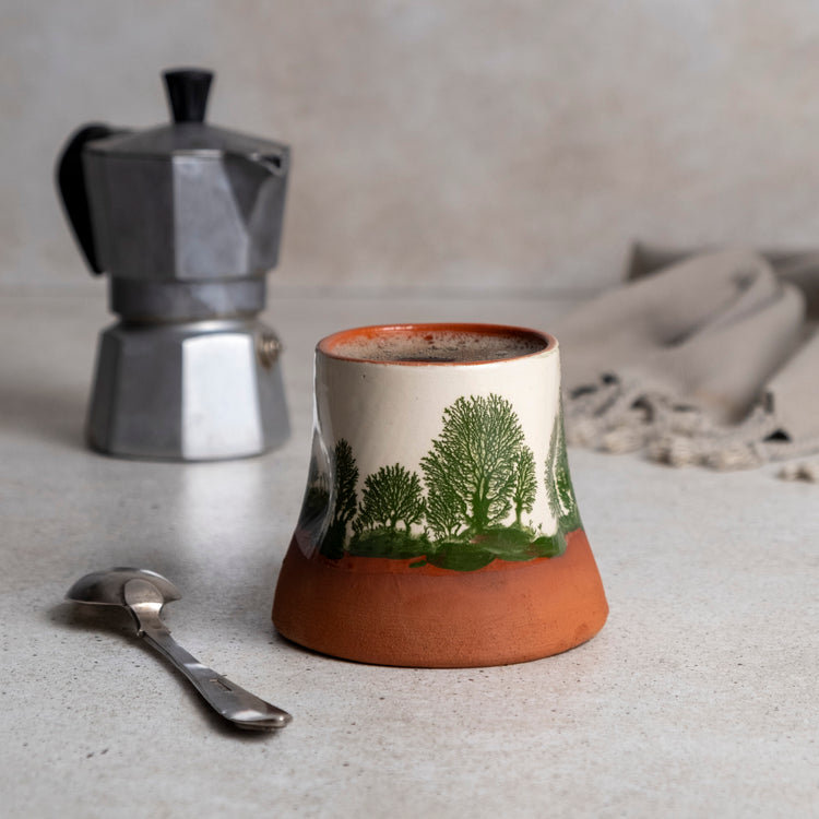 Zeep Naturals | Assos Collection Thumb Pressed Coffee/Tea Cup | Zeep Naturals brings you handcrafted soaps, organic cotton towels, and artisan kitchen essentials — all inspired by nature. Discover simple, sustainable living with products designed to soothe your senses and your home.