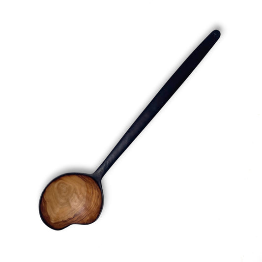 Olive Wood Wabi-Sabi Deformed Round Spoon
