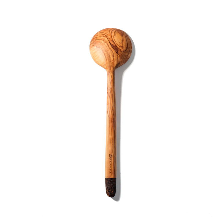 Olive Wood Ember Grain Round Spoon