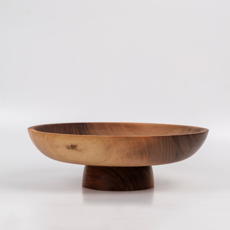 Zeep Naturals | Carya Collection Walnut Pedestal Bowl | Zeep Naturals brings you handcrafted soaps, organic cotton towels, and artisan kitchen essentials — all inspired by nature. Discover simple, sustainable living with products designed to soothe your senses and your home.