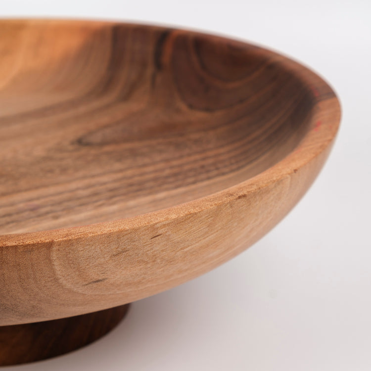 Zeep Naturals | Carya Collection Walnut Pedestal Bowl | Zeep Naturals brings you handcrafted soaps, organic cotton towels, and artisan kitchen essentials — all inspired by nature. Discover simple, sustainable living with products designed to soothe your senses and your home.