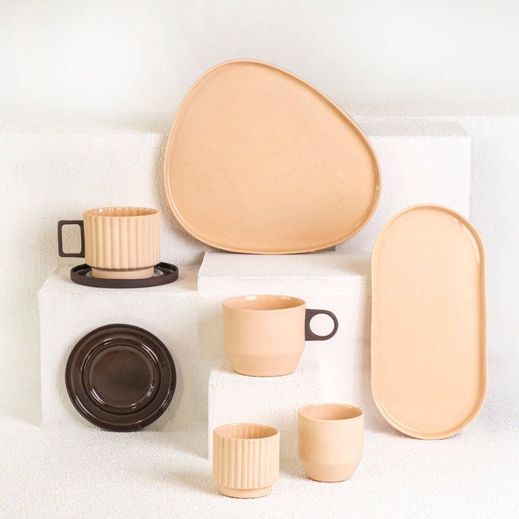 Zeep Naturals | Lydia Collection Modern Ribbed Espresso Cup | Zeep Naturals brings you handcrafted soaps, organic cotton towels, and artisan kitchen essentials — all inspired by nature. Discover simple, sustainable living with products designed to soothe your senses and your home.