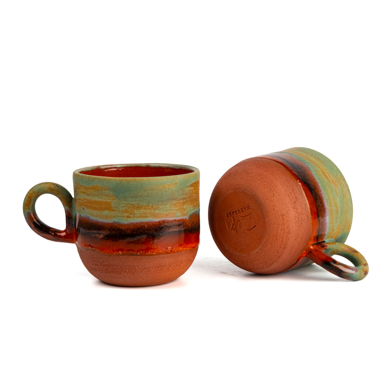 Zeep Naturals | Assos Collection Ceramic Coffee/Tea Cup with Handle | Zeep Naturals brings you handcrafted soaps, organic cotton towels, and artisan kitchen essentials — all inspired by nature. Discover simple, sustainable living with products designed to soothe your senses and your home.