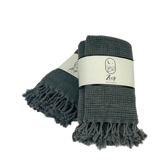 Zeep Naturals | Waffle Towels Anthracite Bath Towel | Zeep Naturals brings you handcrafted soaps, organic cotton towels, and artisan kitchen essentials — all inspired by nature. Discover simple, sustainable living with products designed to soothe your senses and your home.