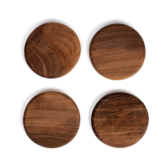 Zeep Naturals | Carya Collection Walnut Coaster Set (4 Pieces) | Zeep Naturals brings you handcrafted soaps, organic cotton towels, and artisan kitchen essentials — all inspired by nature. Discover simple, sustainable living with products designed to soothe your senses and your home.