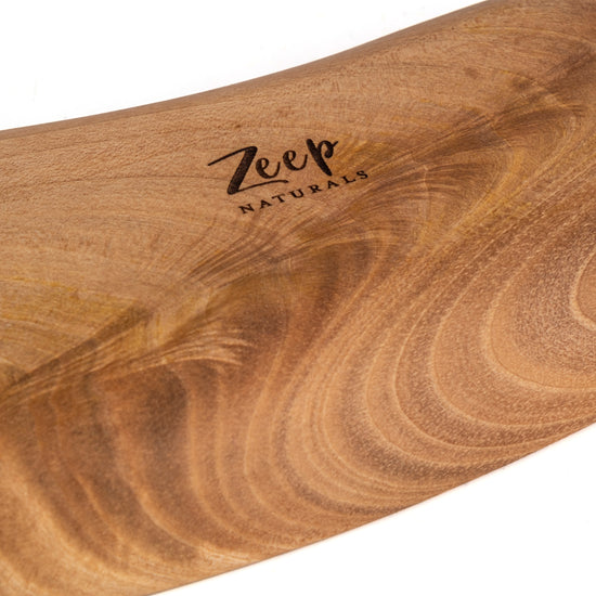 Zeep Naturals | Carya Collection Walnut Curved Serving & Presentation Board | Zeep Naturals brings you handcrafted soaps, organic cotton towels, and artisan kitchen essentials — all inspired by nature. Discover simple, sustainable living with products designed to soothe your senses and your home.