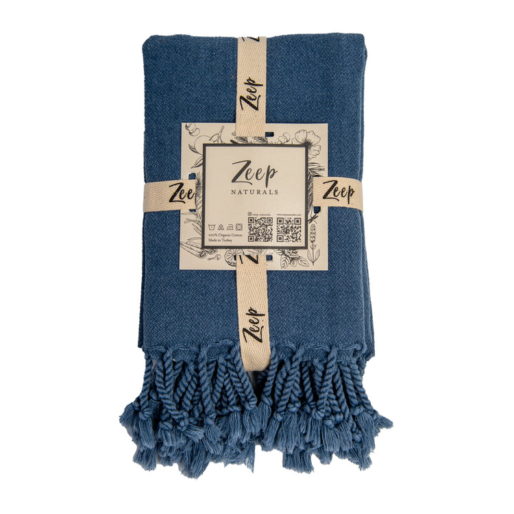 Zeep Naturals | Stone Washed Kitchen/Hand Towels (Set of 2) Denim | Zeep Naturals brings you handcrafted soaps, organic cotton towels, and artisan kitchen essentials — all inspired by nature. Discover simple, sustainable living with products designed to soothe your senses and your home.