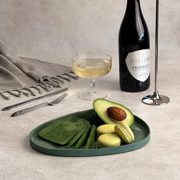 Zeep Naturals | Lydia Collection Amorphous Serving Plate Sage | Zeep Naturals brings you handcrafted soaps, organic cotton towels, and artisan kitchen essentials — all inspired by nature. Discover simple, sustainable living with products designed to soothe your senses and your home.