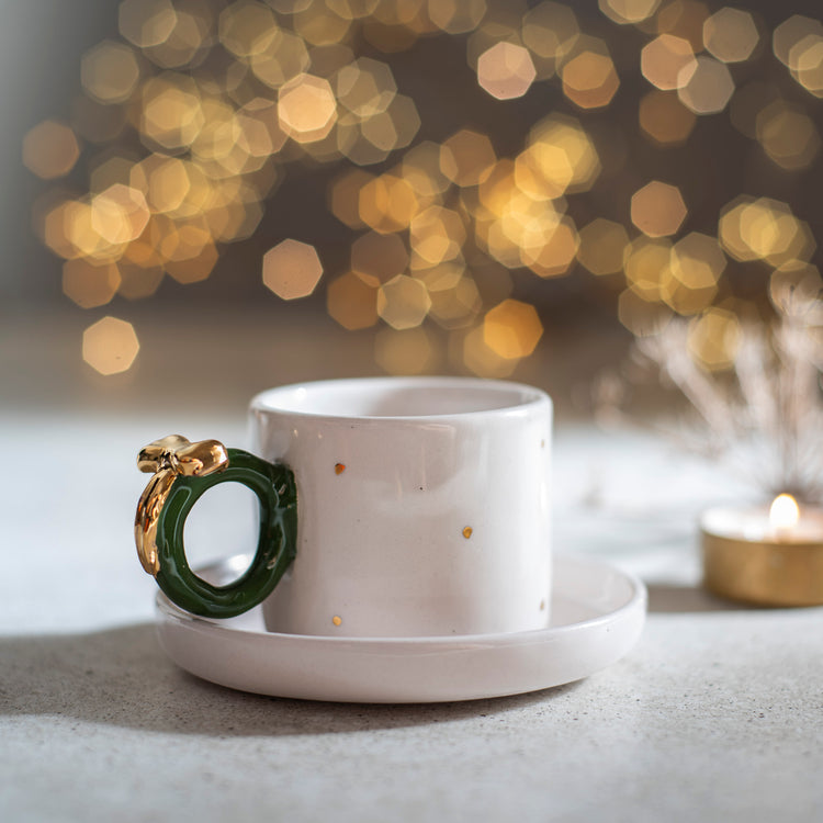 Zeep Naturals | Ceramic Handmade 2-Piece Standart Espresso Cup | Ribbon | Zeep Naturals brings you handcrafted soaps, organic cotton towels, and artisan kitchen essentials — all inspired by nature. Discover simple, sustainable living with products designed to soothe your senses and your home.