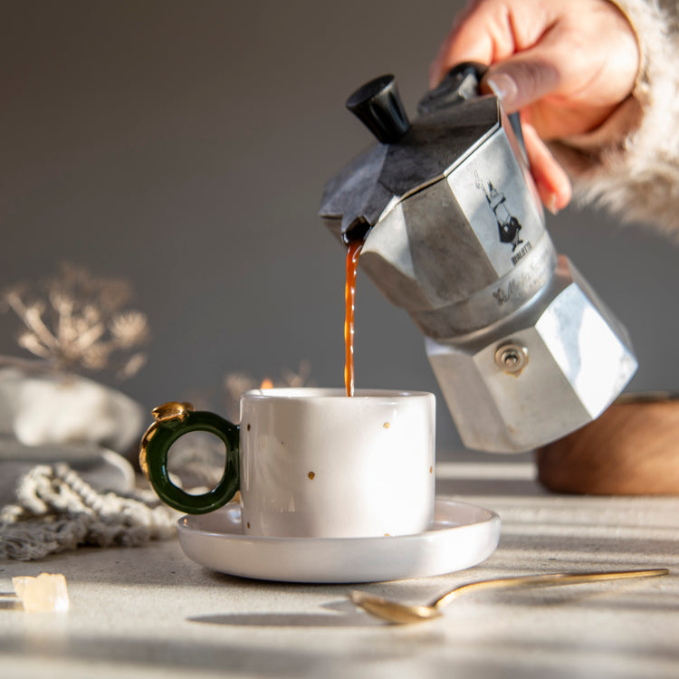 Zeep Naturals | Ceramic Handmade 2-Piece Standart Espresso Cup | Ribbon | Zeep Naturals brings you handcrafted soaps, organic cotton towels, and artisan kitchen essentials — all inspired by nature. Discover simple, sustainable living with products designed to soothe your senses and your home.