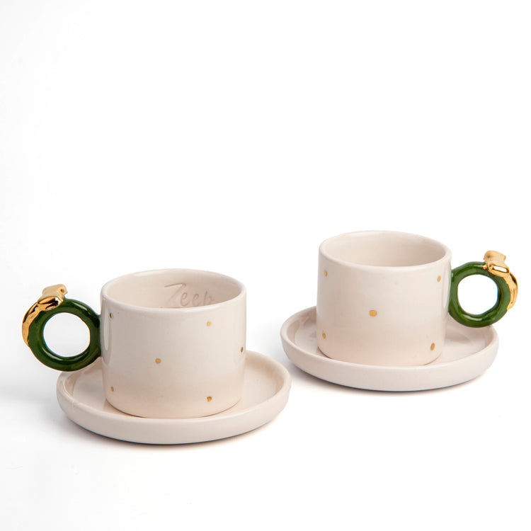 Zeep Naturals | Ceramic Handmade 2-Piece Standart Espresso Cup | Ribbon | Zeep Naturals brings you handcrafted soaps, organic cotton towels, and artisan kitchen essentials — all inspired by nature. Discover simple, sustainable living with products designed to soothe your senses and your home.