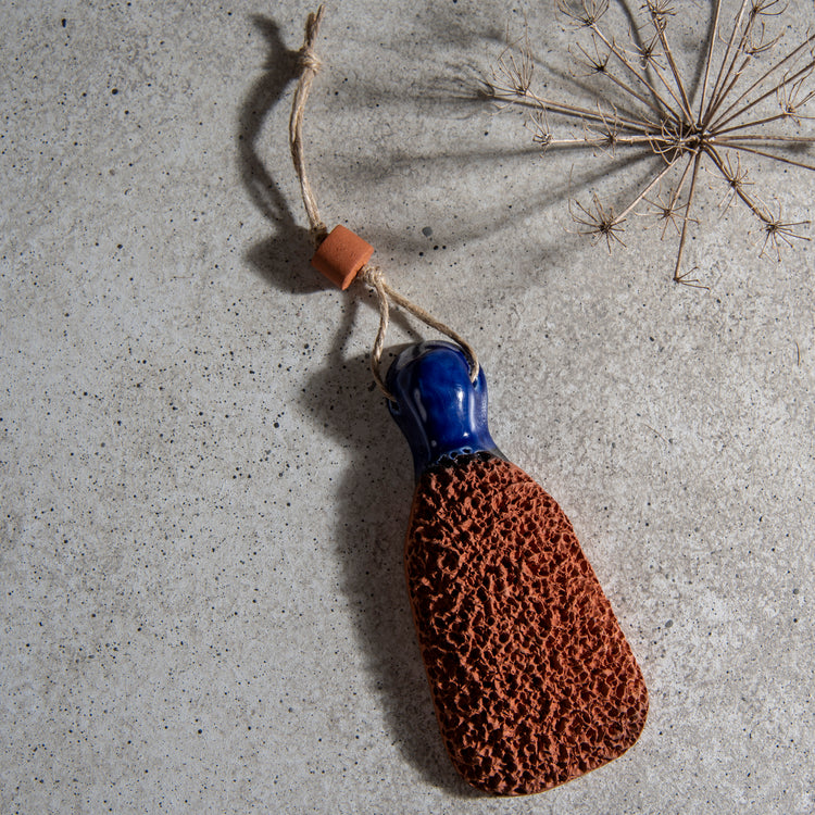 Zeep Naturals | Terracotta Foot Exfoliator Navy | Zeep Naturals brings you handcrafted soaps, organic cotton towels, and artisan kitchen essentials — all inspired by nature. Discover simple, sustainable living with products designed to soothe your senses and your home.