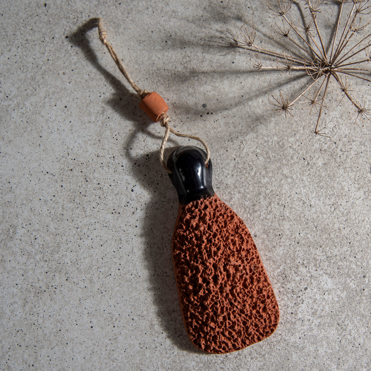 Zeep Naturals | Terracotta Foot Exfoliator Black | Zeep Naturals brings you handcrafted soaps, organic cotton towels, and artisan kitchen essentials — all inspired by nature. Discover simple, sustainable living with products designed to soothe your senses and your home.