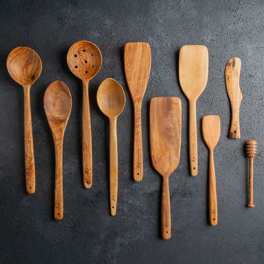 Introducing Our Exquisite Handcrafted Olive Wood and Turkish Boxwood Kitchen Essentials