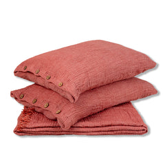 Zeep Naturals | Muslin Cloud Core Coverlet Sets Terracotta Earth | Zeep Naturals brings you handcrafted soaps, organic cotton towels, and artisan kitchen essentials — all inspired by nature. Discover simple, sustainable living with products designed to soothe your senses and your home.
