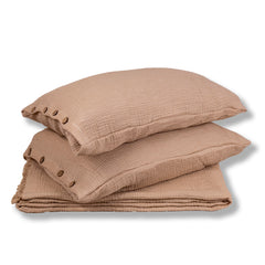 Zeep Naturals | Muslin Cloud Core Coverlet Sets Cloud Sand Beige | Zeep Naturals brings you handcrafted soaps, organic cotton towels, and artisan kitchen essentials — all inspired by nature. Discover simple, sustainable living with products designed to soothe your senses and your home.