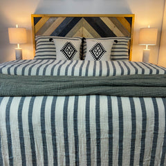 Zeep Naturals | Thick Striped Muslin Duvet/Comforter Sets | Zeep Naturals brings you handcrafted soaps, organic cotton towels, and artisan kitchen essentials — all inspired by nature. Discover simple, sustainable living with products designed to soothe your senses and your home.