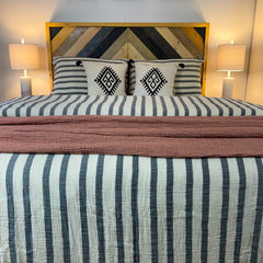 Zeep Naturals | Thick Striped Muslin Duvet/Comforter Sets | Zeep Naturals brings you handcrafted soaps, organic cotton towels, and artisan kitchen essentials — all inspired by nature. Discover simple, sustainable living with products designed to soothe your senses and your home.