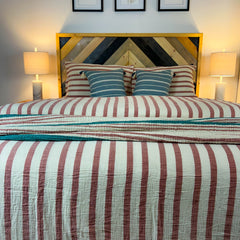 Zeep Naturals | Thick Striped Muslin Duvet/Comforter Sets | Zeep Naturals brings you handcrafted soaps, organic cotton towels, and artisan kitchen essentials — all inspired by nature. Discover simple, sustainable living with products designed to soothe your senses and your home.