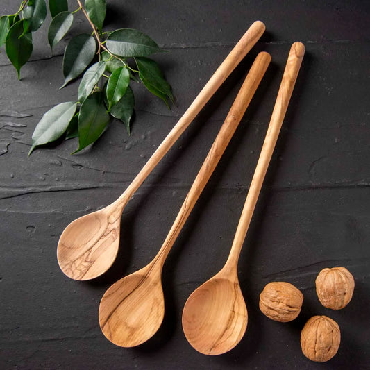Olive Wood Long Stem Spoon