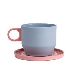 Zeep Naturals | Lydia Collection Modern Conic Coffee/Tea Cup with Saucer | Zeep Naturals brings you handcrafted soaps, organic cotton towels, and artisan kitchen essentials — all inspired by nature. Discover simple, sustainable living with products designed to soothe your senses and your home.