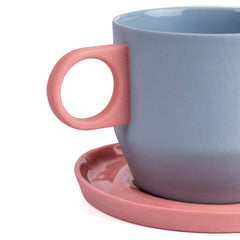 Zeep Naturals | Lydia Collection Modern Conic Coffee/Tea Cup with Saucer | Zeep Naturals brings you handcrafted soaps, organic cotton towels, and artisan kitchen essentials — all inspired by nature. Discover simple, sustainable living with products designed to soothe your senses and your home.