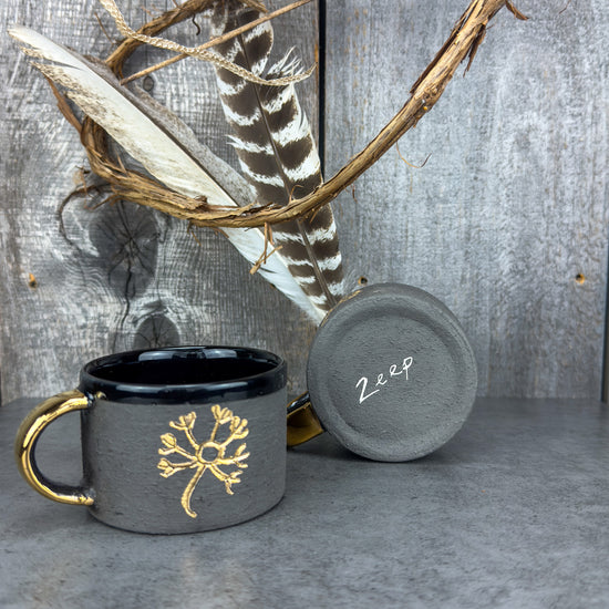 Zeep Naturals | Stoneware Handmade Americano Cups Black Dandelion | Catskills-inspired artisan natural soaps, luxurious Turkish towels, bathrobes, throws, and bedding. Discover handmade coffee cups, milk dispensers, and olive wood kitchen utensils—crafted with care for your home