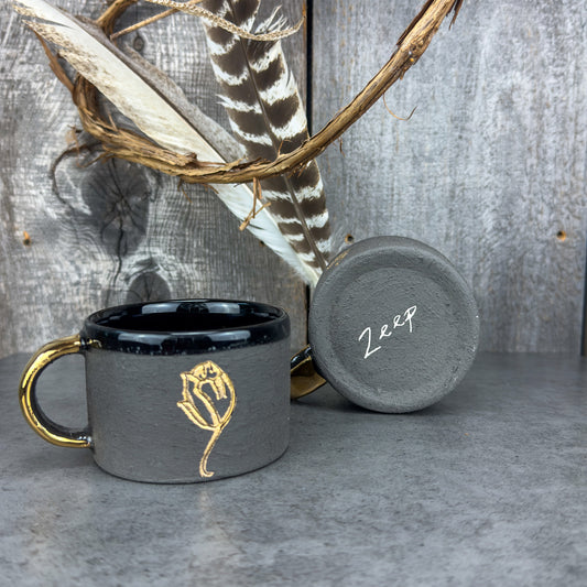 Zeep Naturals | Stoneware Handmade Americano Cup | Poppy Black | Zeep Naturals brings you handcrafted soaps, organic cotton towels, and artisan kitchen essentials — all inspired by nature. Discover simple, sustainable living with products designed to soothe your senses and your home.