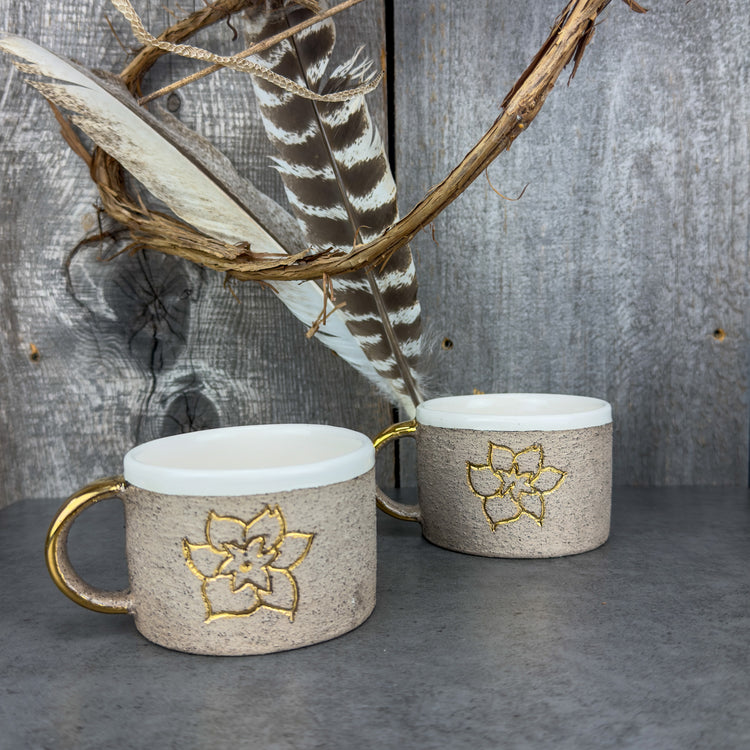 Zeep Naturals | Stoneware Handmade Americano Cups Neutral Daffodil | Catskills-inspired artisan natural soaps, luxurious Turkish towels, bathrobes, throws, and bedding. Discover handmade coffee cups, milk dispensers, and olive wood kitchen utensils—crafted with care for your home