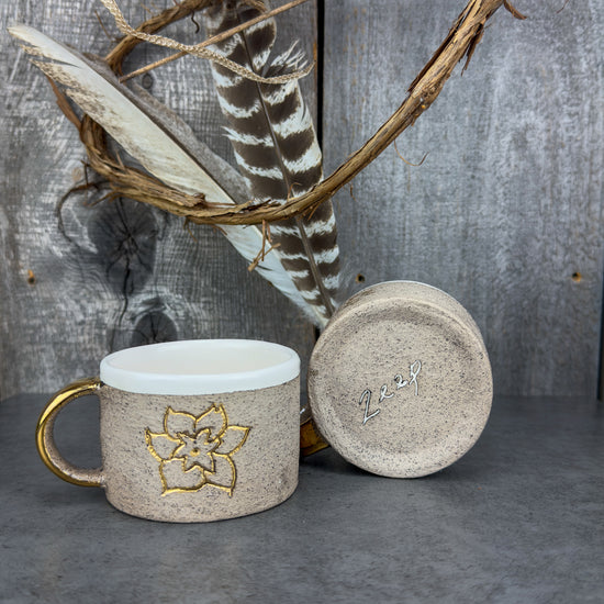 Zeep Naturals | Stoneware Handmade Americano Cups Neutral Daffodil | Catskills-inspired artisan natural soaps, luxurious Turkish towels, bathrobes, throws, and bedding. Discover handmade coffee cups, milk dispensers, and olive wood kitchen utensils—crafted with care for your home