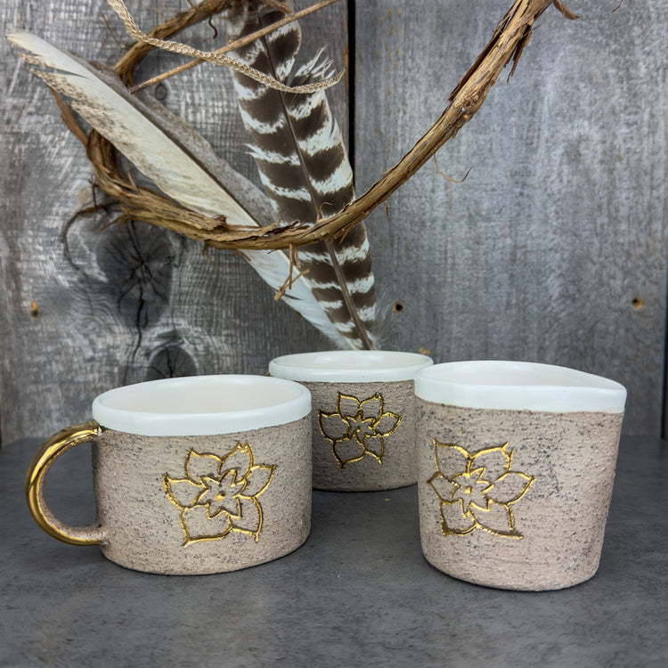 Zeep Naturals | Stoneware Handmade Americano Cups Neutral Daffodil | Catskills-inspired artisan natural soaps, luxurious Turkish towels, bathrobes, throws, and bedding. Discover handmade coffee cups, milk dispensers, and olive wood kitchen utensils—crafted with care for your home