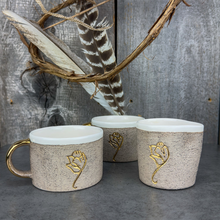 Zeep Naturals | Stoneware Handmade Americano Cups Neutral Poppy | Catskills-inspired artisan natural soaps, luxurious Turkish towels, bathrobes, throws, and bedding. Discover handmade coffee cups, milk dispensers, and olive wood kitchen utensils—crafted with care for your home